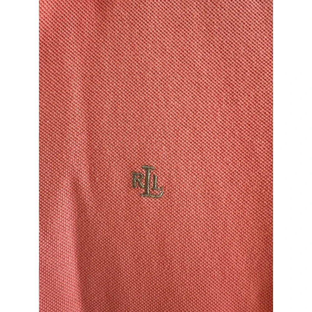 Lauren Ralph Lauren M Coral Piqué Cotton Polo Old Money Preppy Coastal Top - Picture 6 of 9